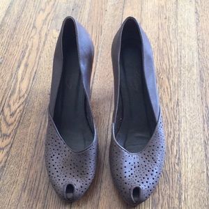 Rachel Comey peep toe perforated heels
